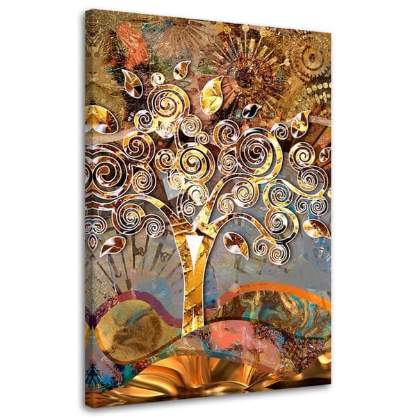 Bild på duk, Kärlekens träd - G. Klimt reproduktion - 80x120