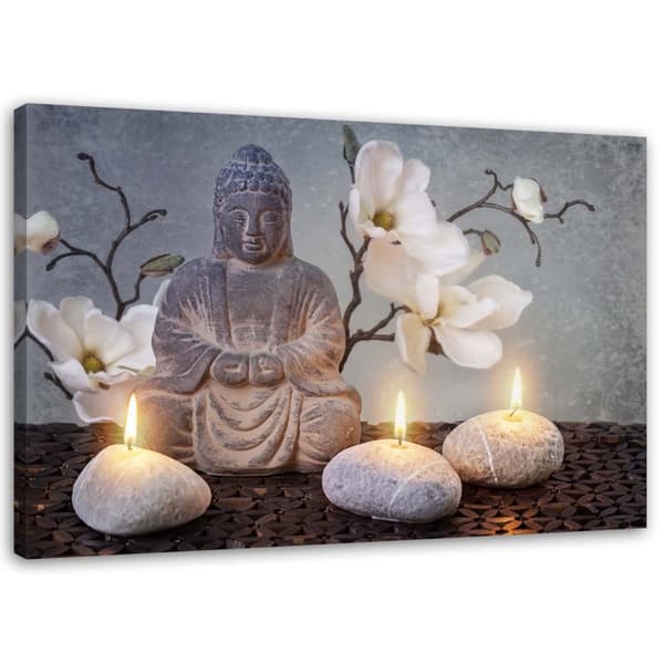 Kuva kankaalle, Buddha ja kynttilät - 100x70