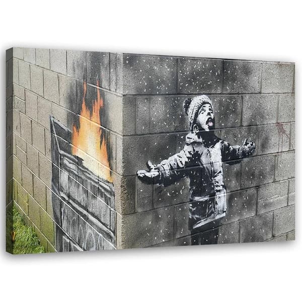 Bild, Port Talbot Boy väggmålning Banksy - 90x60