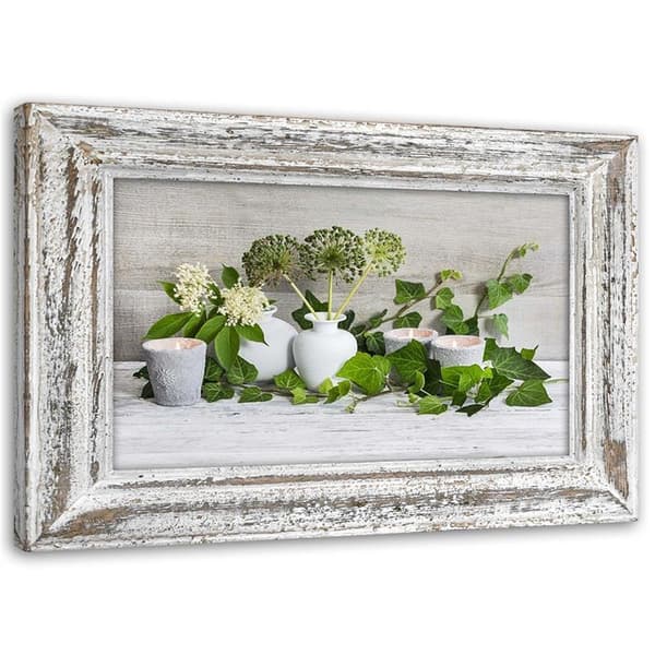 Kuva kankaalle, Asetelma shabby chic -tyyliin - 120x80