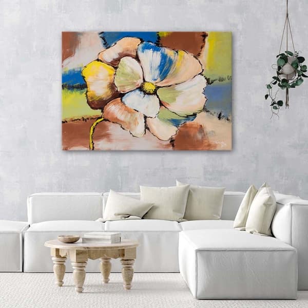 Kuva kankaalle, värikkäät kukat - 60x40