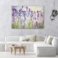 Pikkukuva 2 / 6: Kuva kankaalle, violetit kukat niityllä - 60x40