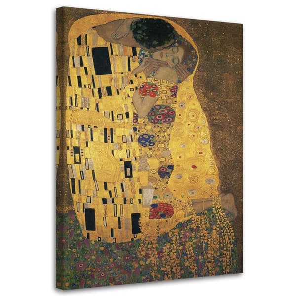 Billede på lærred, Kysset - G. Klimt reproduktion - 70x100