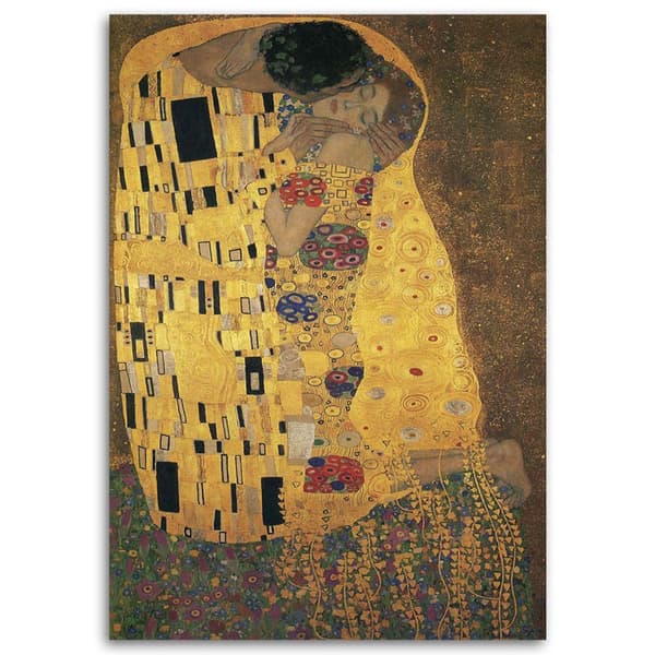 Bild på duk, Kyssen - G. Klimt reproduktion - 80x120