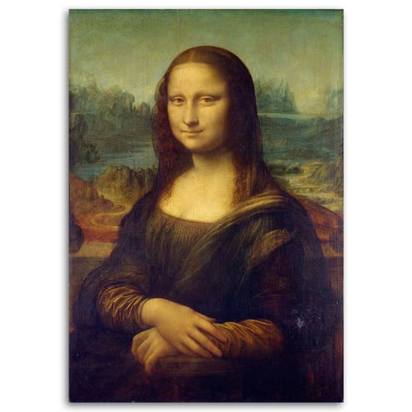Billede på lærred, Mona Lisa - Da Vinci reproduktion - 60x90