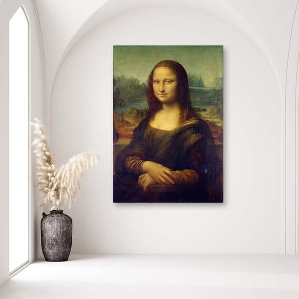 Billede på lærred, Mona Lisa - Da Vinci reproduktion - 60x90