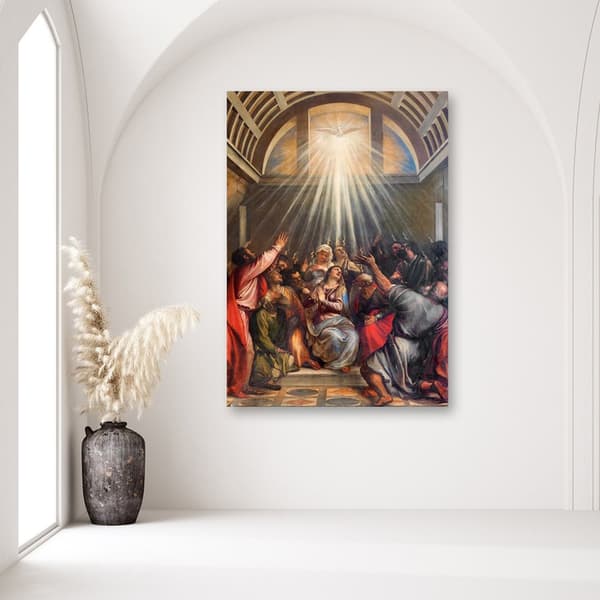 Maleri, Helligåndens nedstigning af Tizian, Venedig - 70x100