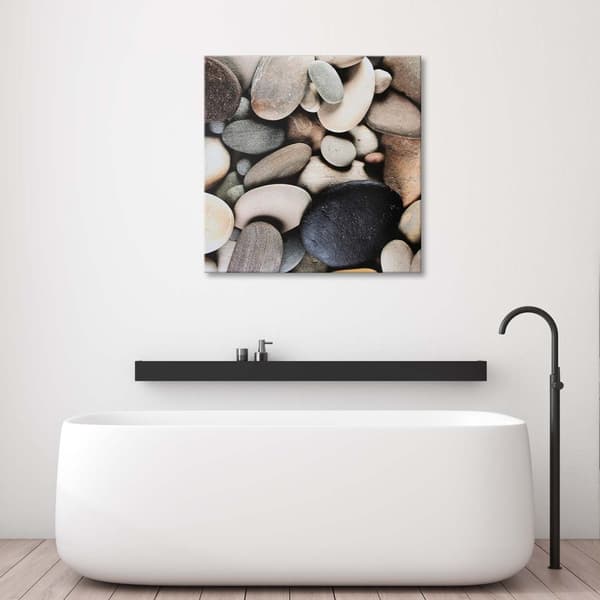 Bild, grå stenar på nära håll - 30x30