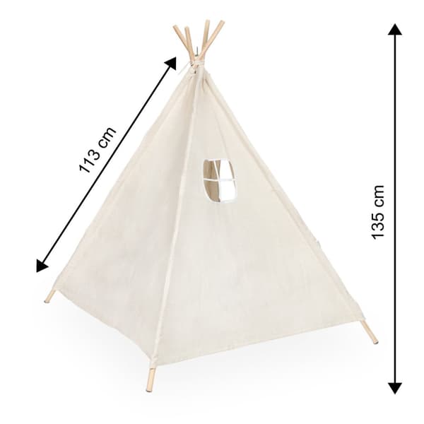 Tipi Wigwam indianerhustelt til børn, 135 cm