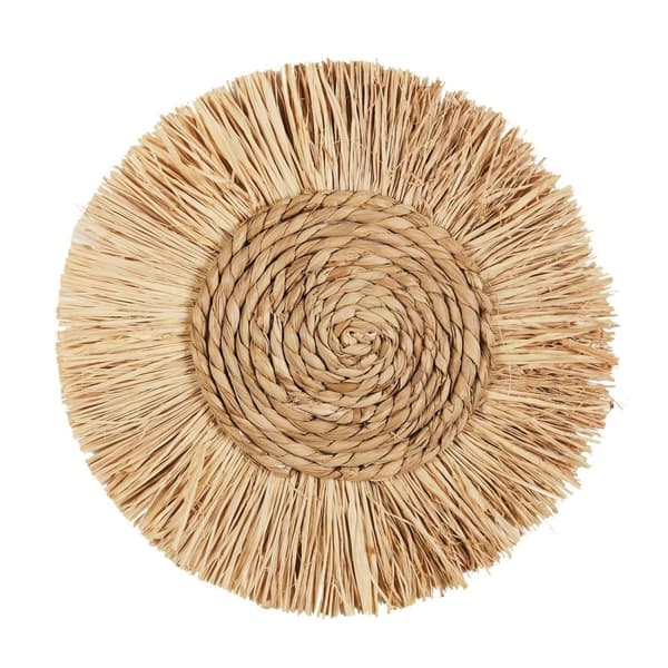 Rund raffia dekoration, 26 cm