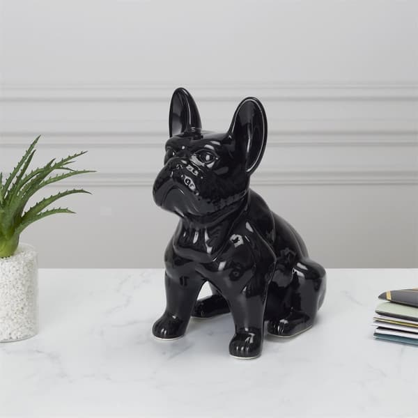 Fransk Bulldog figur L, svart