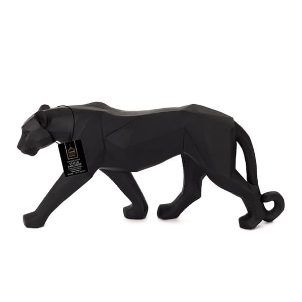 Origami Panther figur, sort, 40 cm