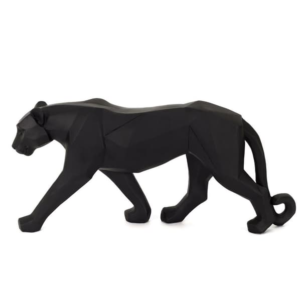 Origami Panther figur, sort, 40 cm