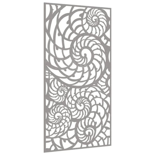 udendørs vægdekoration 105x55 cm sneglehusdesign cortenstål