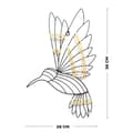 Miniatyrbillede 4 af 6: Art for the Home - Metalkunst - Hummingbird sort - 36x26cm