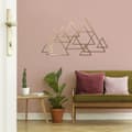 Miniatyrbillede 2 af 6: Art for the Home - Metalkunst - Moderne trekanter guld 1,11m x 64cm