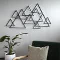 Miniatyrbild 3 av 6: Art for the Home - Metallkonst - Moderna trianglar svart 1,11m x 64cm
