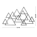 Miniatyrbild 4 av 6: Art for the Home - Metallkonst - Moderna trianglar svart 1,11m x 64cm