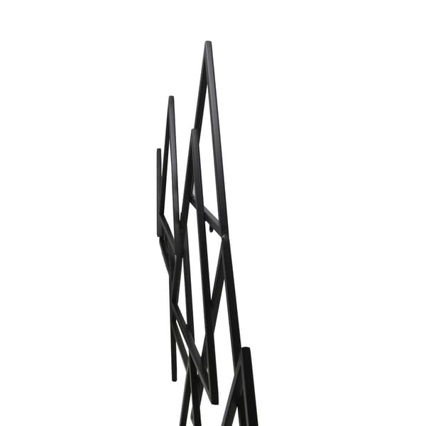 Art for the Home - Metallkonst - Moderna trianglar svart 1,11m x 64cm