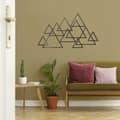 Miniatyrbild 2 av 6: Art for the Home - Metallkonst - Moderna trianglar svart 1,11m x 64cm