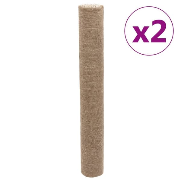 The Living Store Juterulle 2 st 1x50 m 100% jute 200 gsm -  Dekor