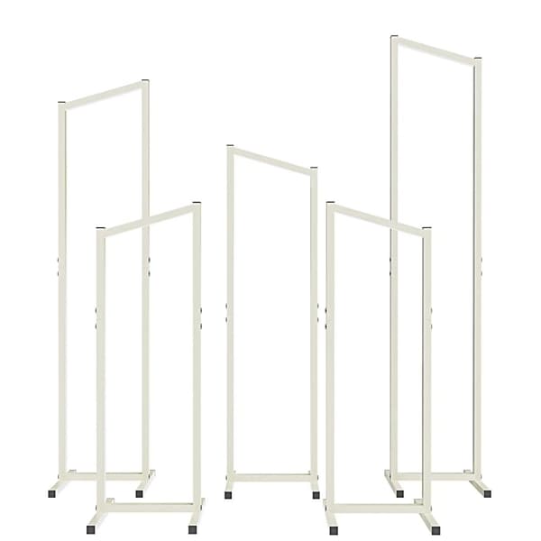 Bryllupsbord Dekoration til Bryllup, Metal Søjlestativ, Blomsterstativ, HVID