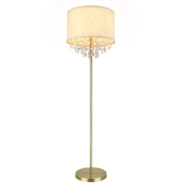 Kristallgolvlampa, modern design, LED-belysning, Silver, 220-240V