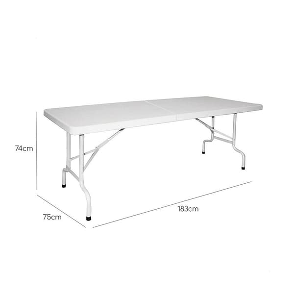 Wellhome Sammenklappeligt Metalramme Kuffertbord 180cm X 75cm X 74cm