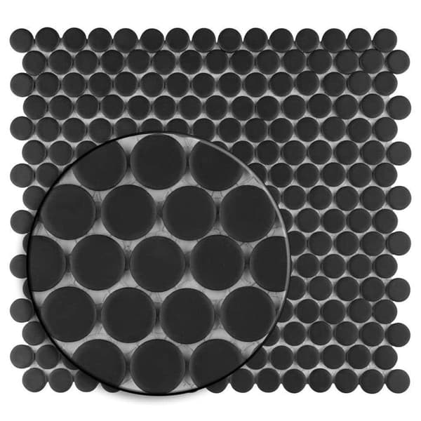Hexagon mosaik 133421A Svart