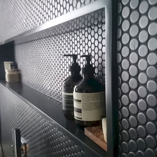 Hexagon mosaik 133421A Svart