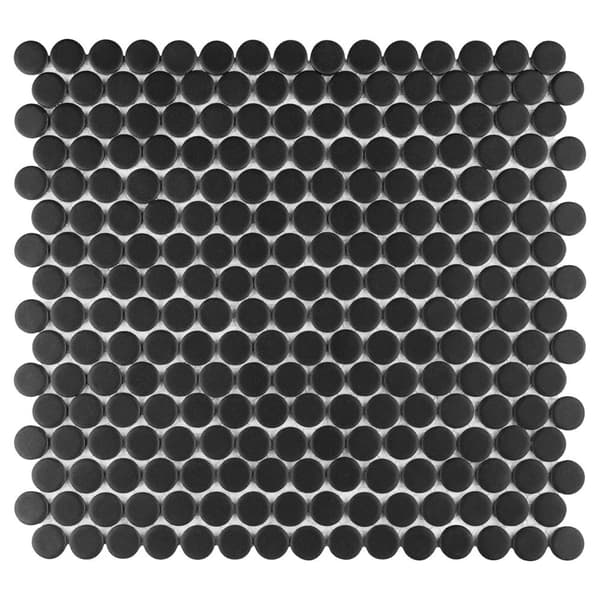 Hexagon mosaik 133421A Sort
