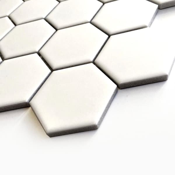 Hexagon mosaik 133422 Hvid