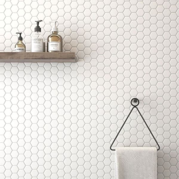 Hexagon mosaik 133422 Hvid
