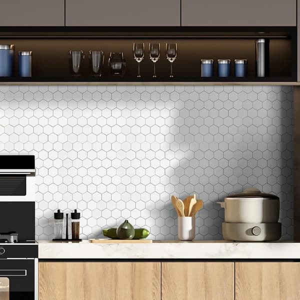 Hexagon mosaik 133422 Hvid