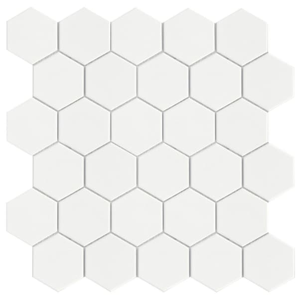 Hexagon mosaik 133422 Hvid