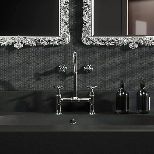 Hexagon mosaik 133425 Svart