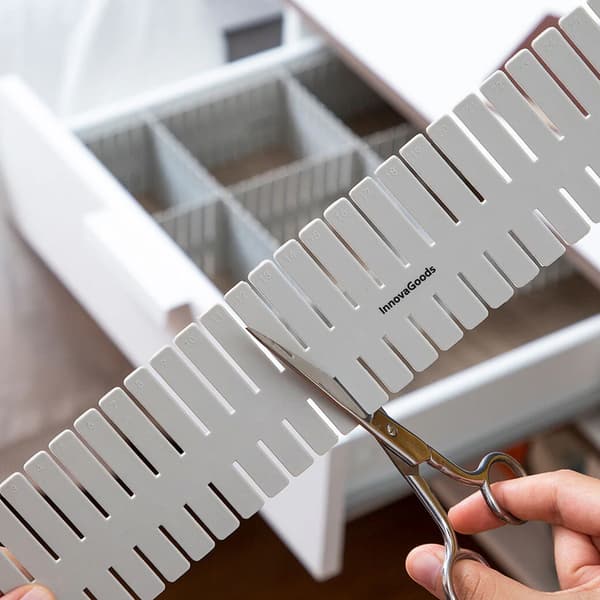 Justerbar skuffeorganisation med 16 dele og fleksibelt design