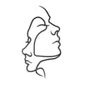 Pikkukuva 1 / 4: Metallinen seinäkoriste Faces - Musta