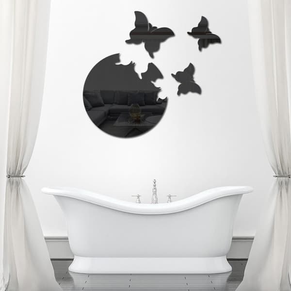Koristepeilisarja 3D 4kpl/Set ButterflyBlack
