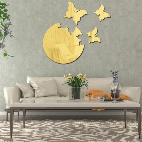 Koristepeilisarja 3D 4kpl/Set ButterflyBlack