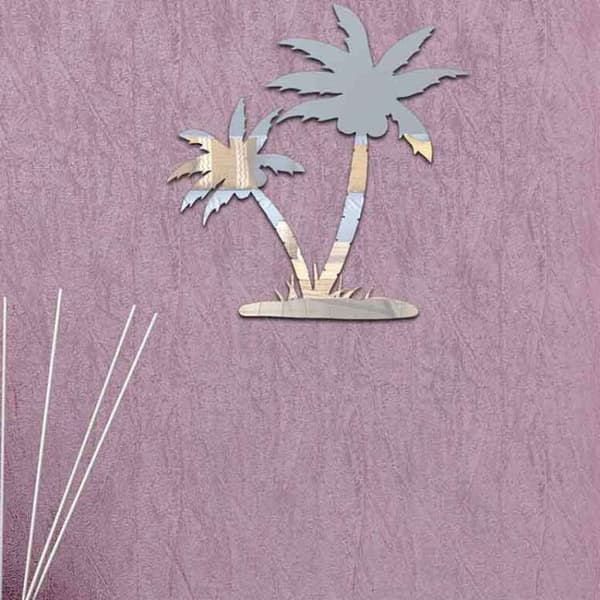 Koristepeilisarja 3D Coconut Silver