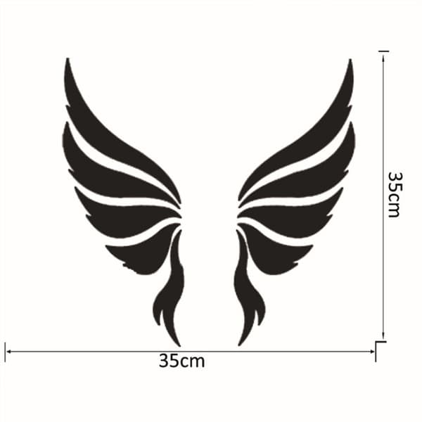 Koristepeilisarja 3D Wings Black