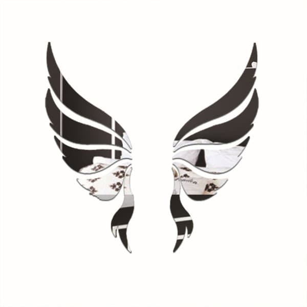 Koristepeilisarja 3D Wings Black