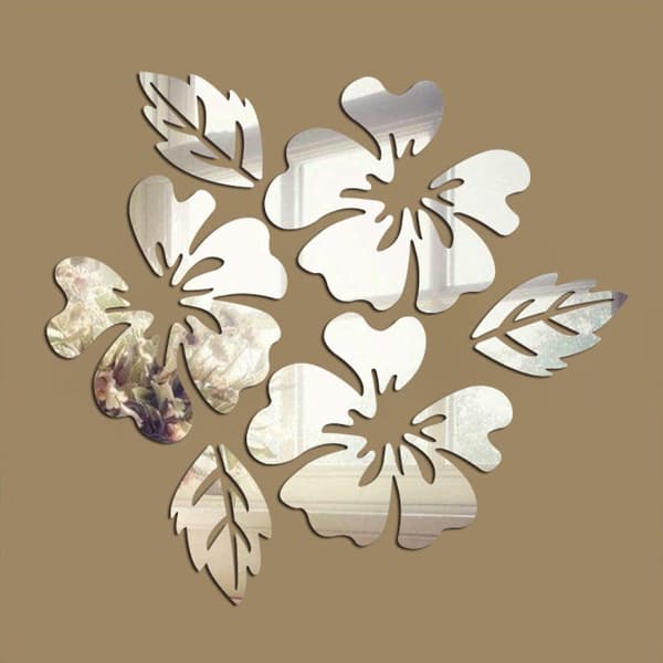 Koristepeilisarja 3D Flower Gold