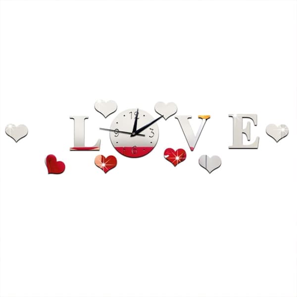 Koristepeilisarja 3D LOVE Silver