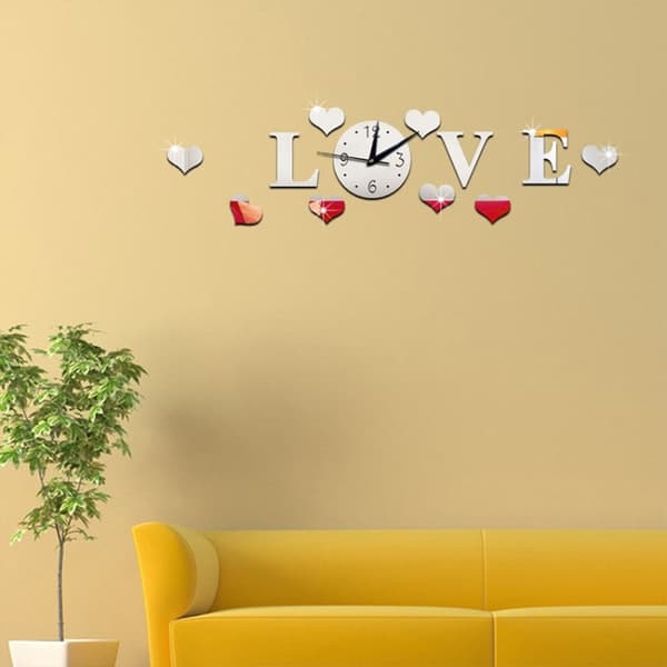 Koristepeilisarja 3D LOVE Silver