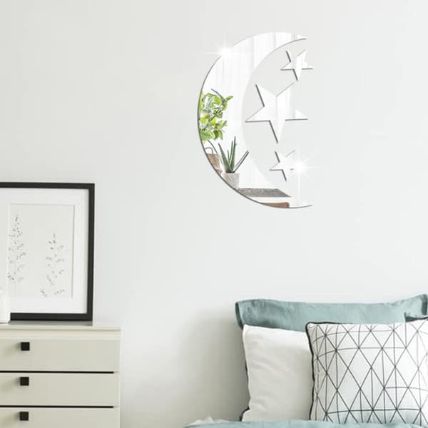 Koristepeilisarja 3D Moon Stars Silver