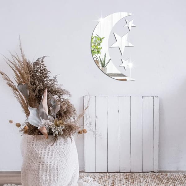 Koristepeilisarja 3D Moon Stars Silver