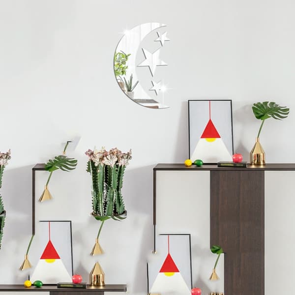 Koristepeilisarja 3D Moon Stars Silver