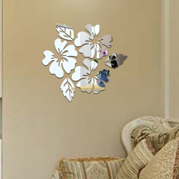 Koristepeilisarja 3D Flower Silver